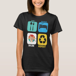 Camiseta Musico de Drummer Musical do Instrumento de Percus