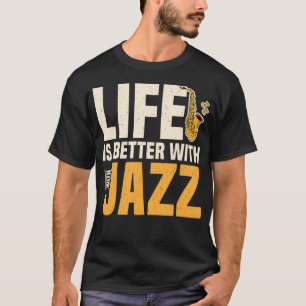 Camiseta Músico de Jazz Banda Trompete Dança de Jazz Pequen