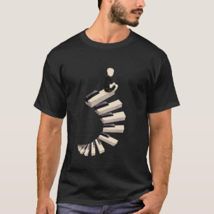 Camiseta Músico de Melodia Sem Fim Tocador de Piano Amante