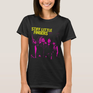Camiseta Músico de Rock Rosa e Amarelo