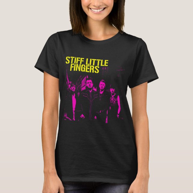Camiseta Músico de Rock Rosa e Amarelo (Frente)