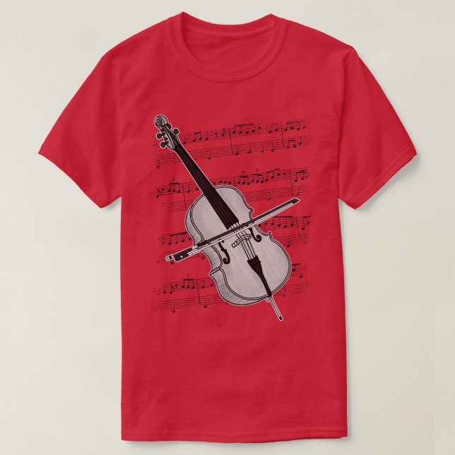 Camiseta Músico de String Cellist do Cello Player (Frente do Design)