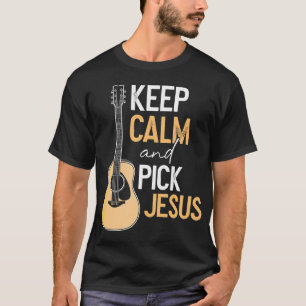 Camiseta Músico de Violão de Bass Cristão Escolhido Jesus
