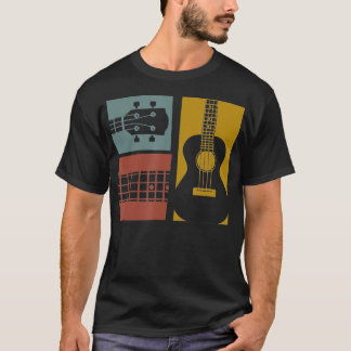 Camiseta Músico Do Jogador Do Olo Do Ukulele Vintage