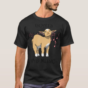 Camiseta Músico Engraçado Goat Fazenda Música Animal