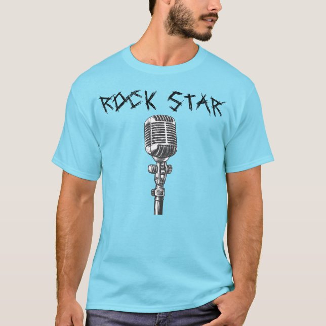 Camiseta Músico Estrela do Rock (Frente)
