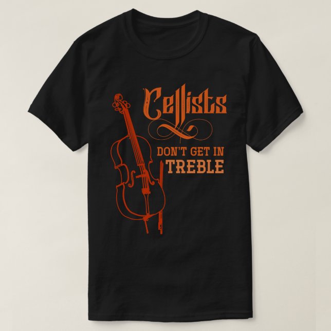 Camiseta Musico Funny Cello Cellist (Frente do Design)