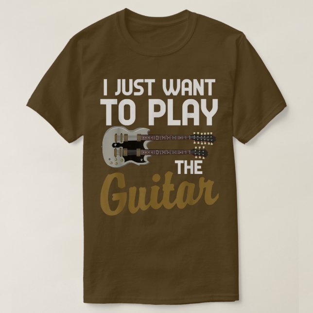 Camiseta Músico Guitarrista Engraçado Eu Só Quero Tocar O G (Frente do Design)