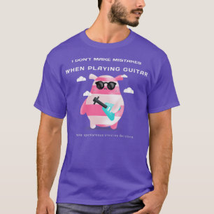 Camiseta Músico Guitarrista Tipo Porco Músico Engraçado Gui