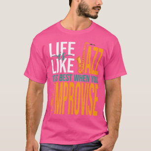 Camiseta Músico Jazz Saxofone Clothing