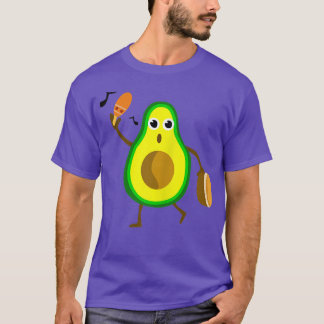 Camiseta Músico Livremente Cawaii Abacate Advertido Mania L