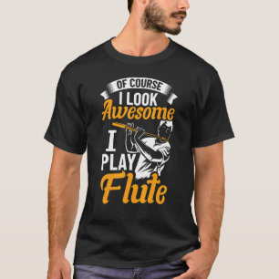Camiseta Músico Musical Leitor de Instrumentos Flute Clasic