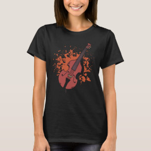 Camiseta Músico músico contrabando Jazz Jogador de Bass Dup