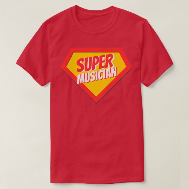 Camiseta Músico Oferece Super Músico (Frente do Design)