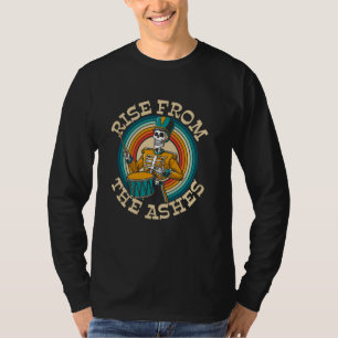 Camiseta Músico Retro-Músico Esqueleto - Marcação de Vintag