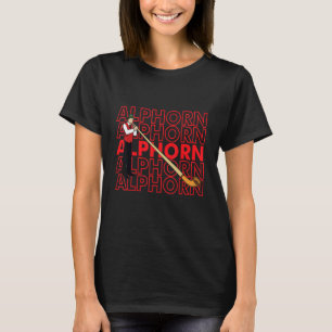 Camiseta Músico suíço Alphorn Instrumento musical Alpes Suí
