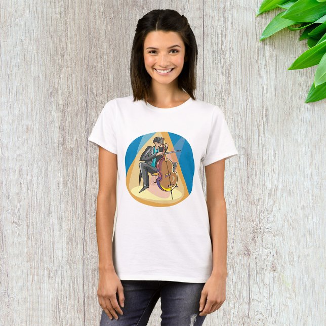 Camiseta Músico Tocando O Chello (Criador carregado)