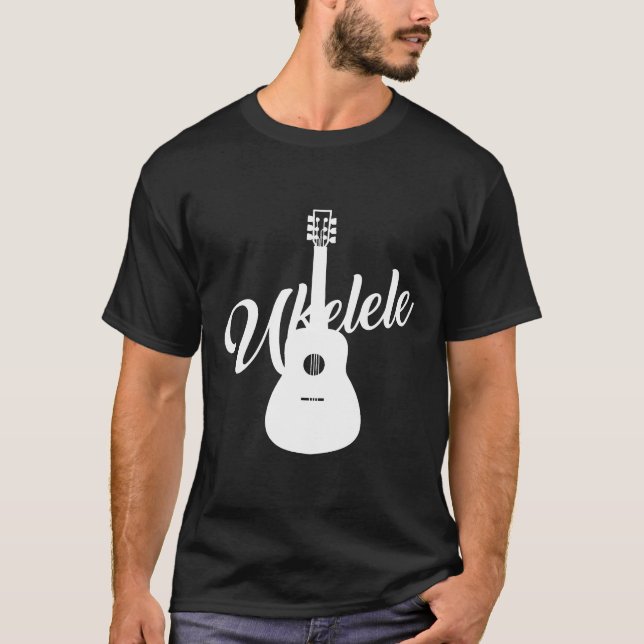 Camiseta Músico Ukelele Guitar Uke Uke no Havaí (Frente)