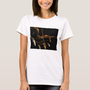 Camiseta Músico Vintage, Violinista Tocando Música Violenta