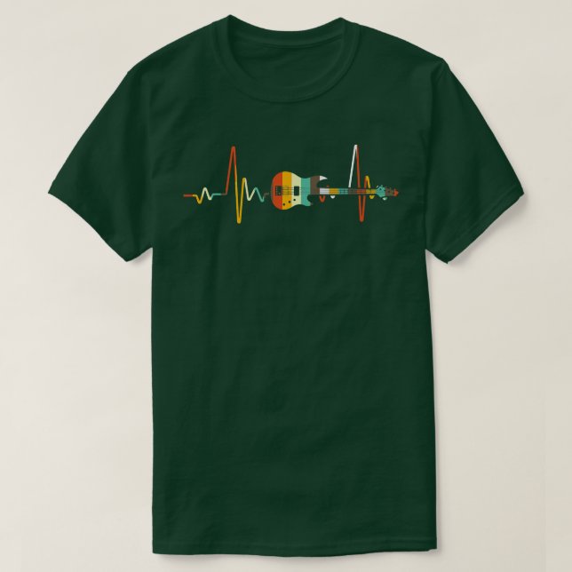 Camiseta Músicos de batimentos cardíacos de guitarra incrív (Frente do Design)