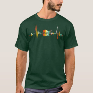 Camiseta Músicos de batimentos cardíacos de guitarra incrív