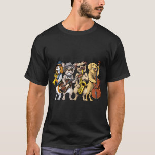 Camiseta Músicos de Jazz Cachorros