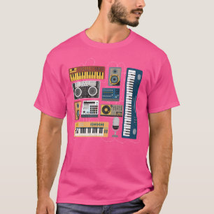 Camiseta Músicos de Sintomas do Misturador Dj Modular