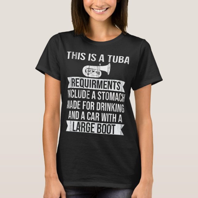 Camiseta Músicos de Tuba Instrumento Musical Jogadores de T (Frente)