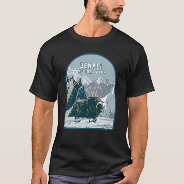 Camiseta Musk Ox no Parque Nacional Denali (Frente)
