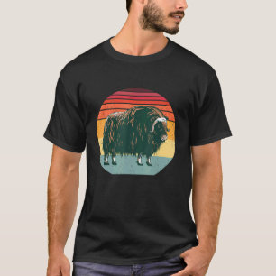 Camiseta Musk Oxen Retro Musk Ox Animal Ártico Umingmak Ala