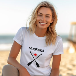 Camiseta Muskoka Canada cruzou o remo dos remos