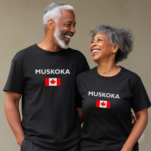 Camiseta Muskoka Canadá Flag Dark Color