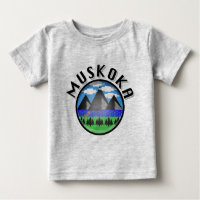Muskoka Design (Versão 2) - Baby Fine Jersey T-Sh