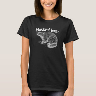 Camiseta Muskrat ama Pet Familiar Bonito e Engraçado