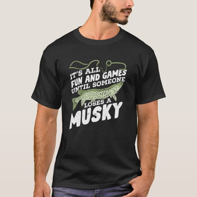 Camiseta Musky Fishing Design for a Fisherman (Frente)