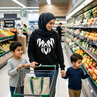 camiseta muslim mom heart suor