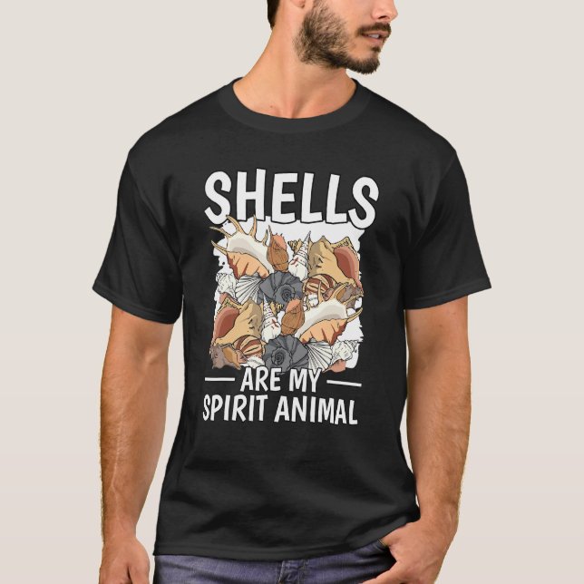 Camiseta Mussel Clam Seashell Shells São O Meu Espírito Ani (Frente)