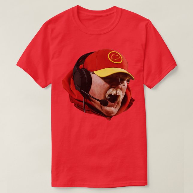 Camiseta Mustache Andy Reid Chiefs TShirt 1 (Frente do Design)