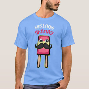 Camiseta Mustache Gracias Admirável e Humorável Presente