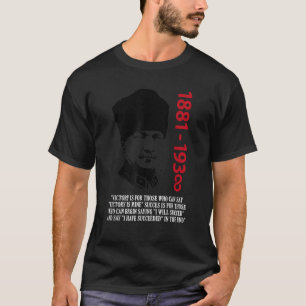 Camiseta Mustafa Kemal Ataturk Padre da Turquia Flag