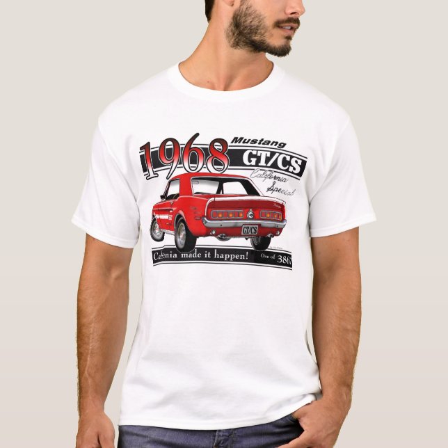 Camiseta Mustang 1968 de GTCS - o dobro tomou partido (Frente)