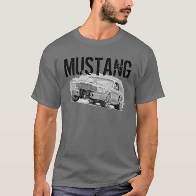 Camiseta Mustang Cinza (Frente)