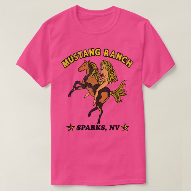 Camiseta Mustang Ranch Retro Nevada Tourist Souvenir (Frente do Design)