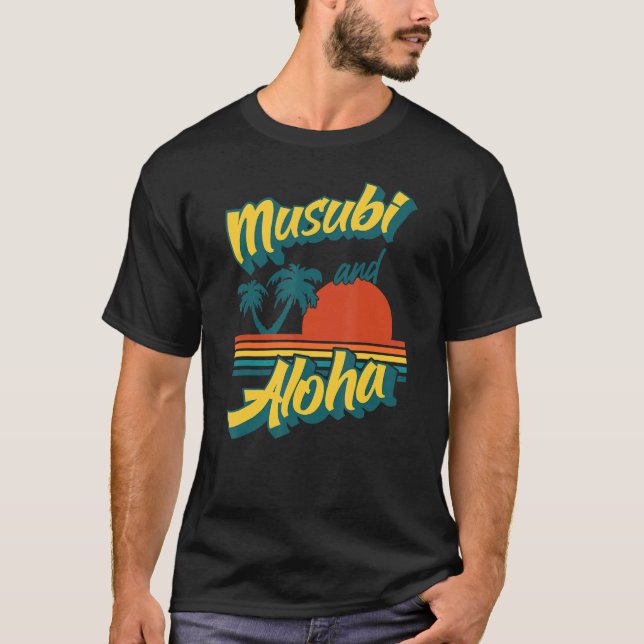 Camiseta Musubi Hawaii Retro Style Aloha (Frente)