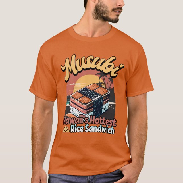 Camiseta Musubi Hawaii - Sanduíche de Arroz Mais Quente (Frente)