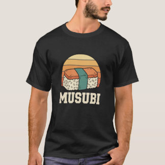 Camiseta Musubi Musubi Havaiano Retro Pôr do Sol Sushi Snac