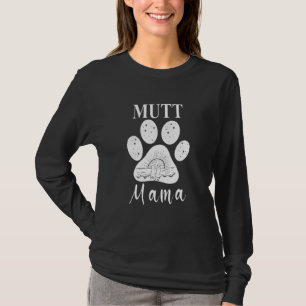 Camiseta Mutt Mama Dog Paw Mãe