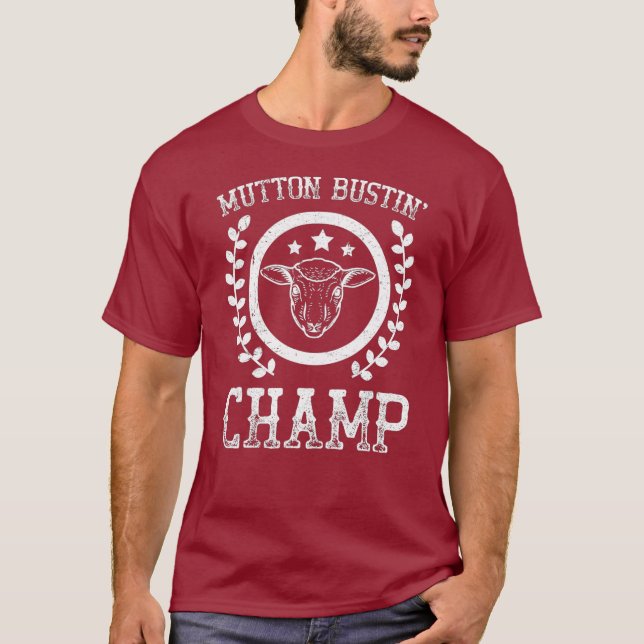 Camiseta Mutton Bustin Champ Rodeo (Frente)