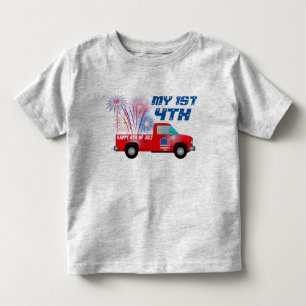 Camiseta MY 1RUA 4 de julho Red White Fireworks