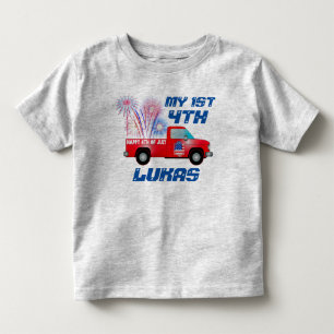 Camiseta MY 1RUA 4 de julho Red White Fireworks